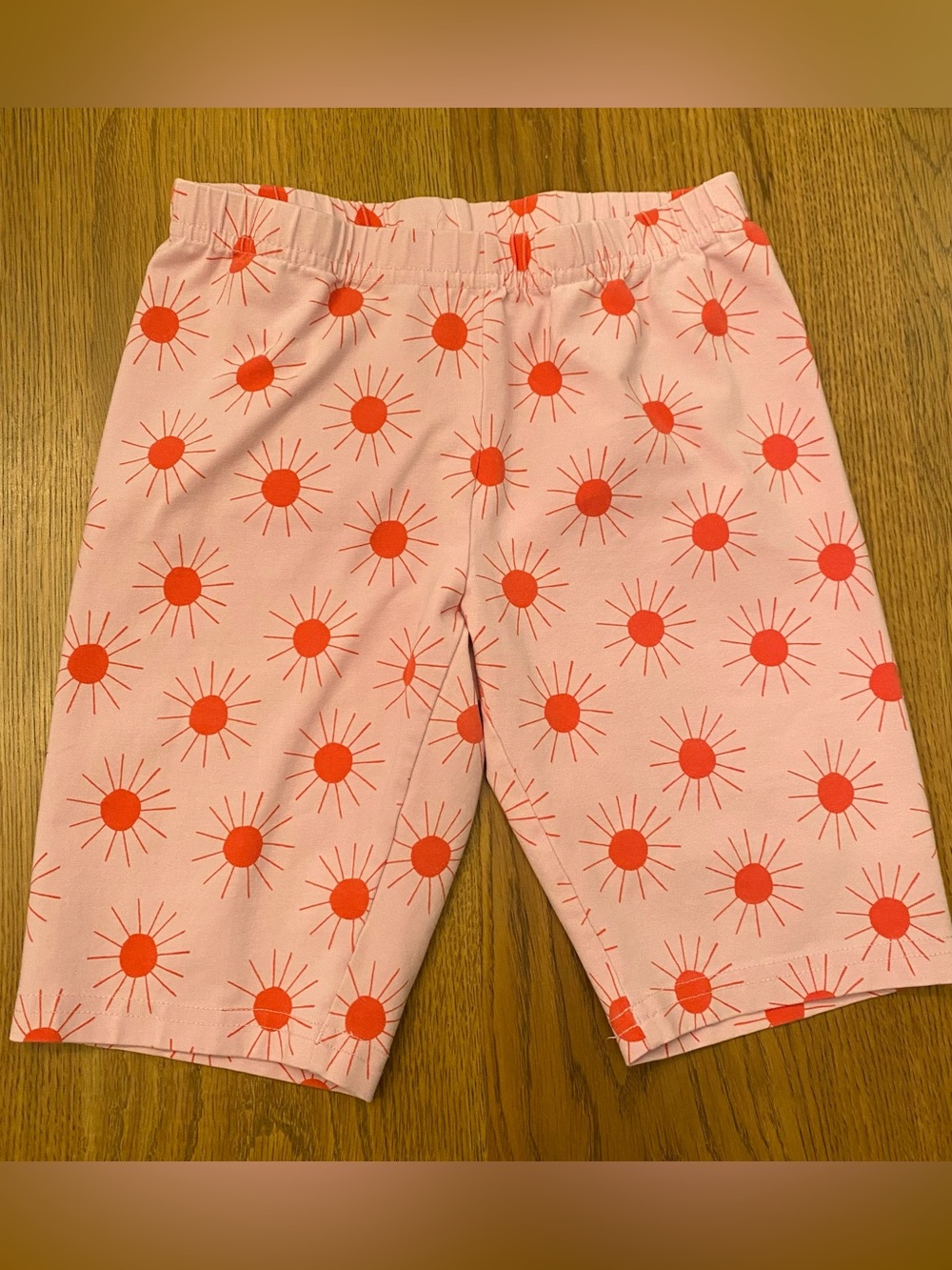 Hanna Andersson Girls' Pink Sun Print Bike Shorts